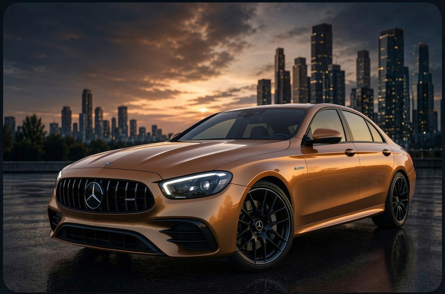 The car in a navy finish